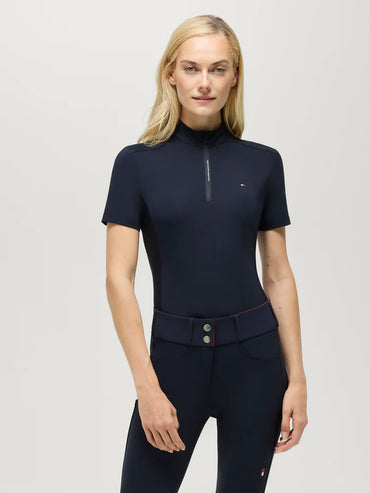 Koszulka młodzieżowa Tommy Hilfiger Palma 1/4 Zip Desert Sky