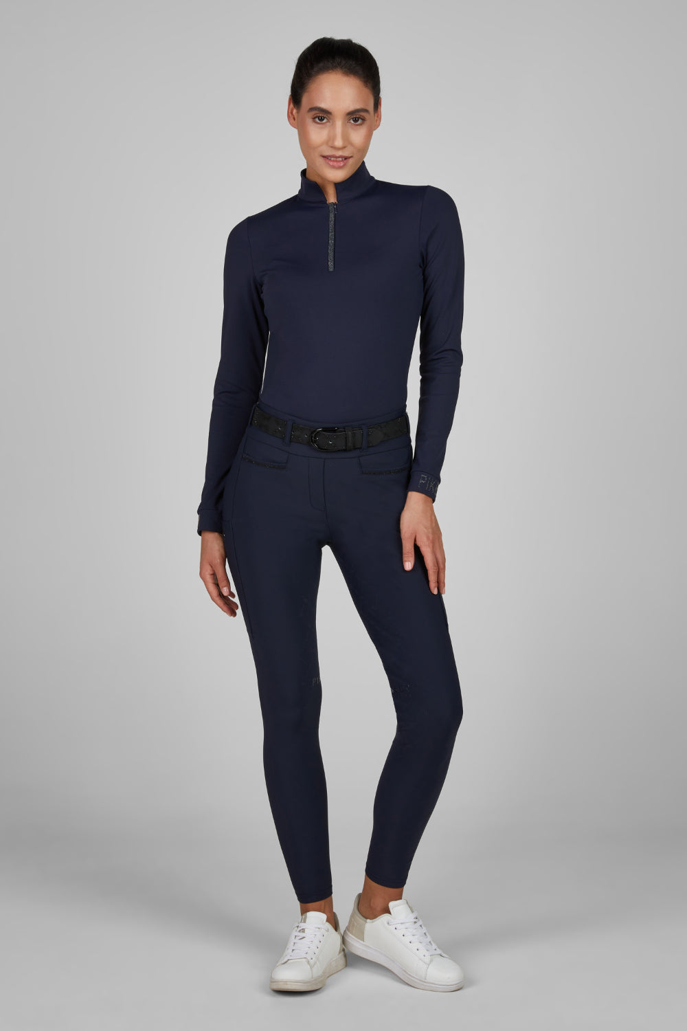 Pikeur Bryczesy zimowe damskie LINETT TI.SD 6555 z wysokim stanem A/W 2025 Black