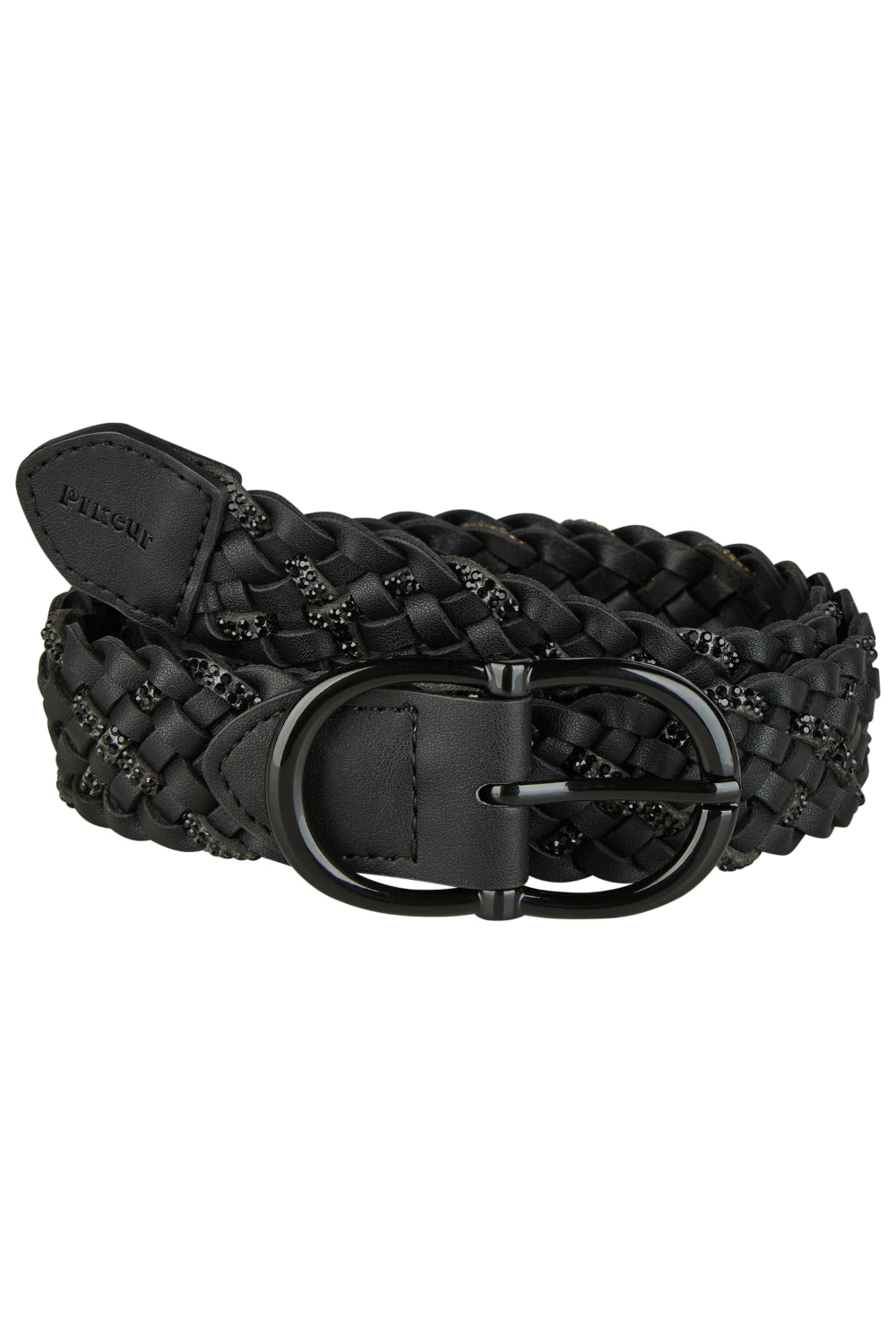 PIKEUR pasek BELT BRAIDED black/black SS 2026