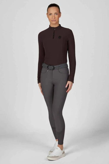 Pikeur Zip Rip Shirt A/W 26 Bluzka zip rip damska chocolate brown