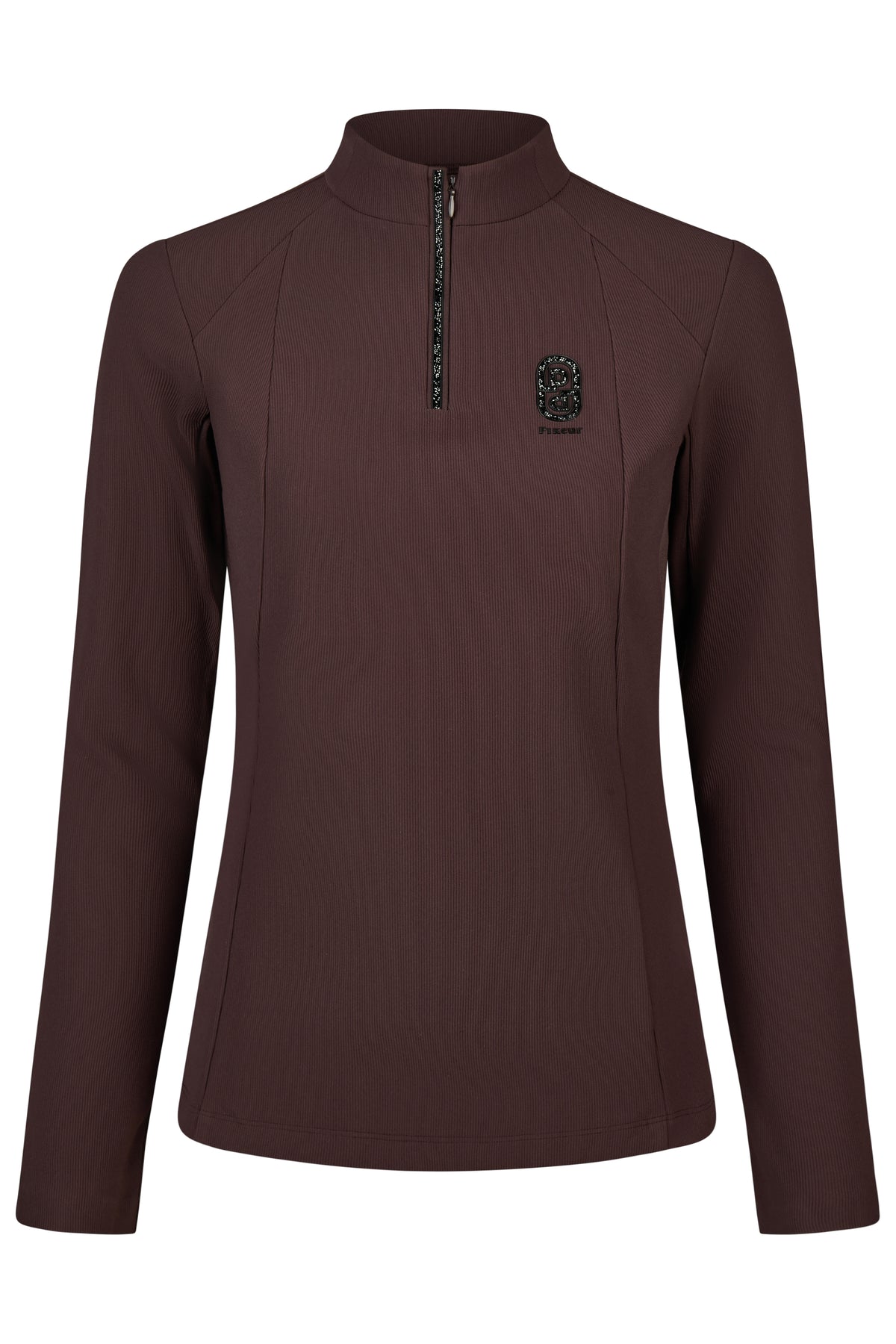 Pikeur Zip Rip Shirt A/W 26 Bluzka zip rip damska chocolate brown