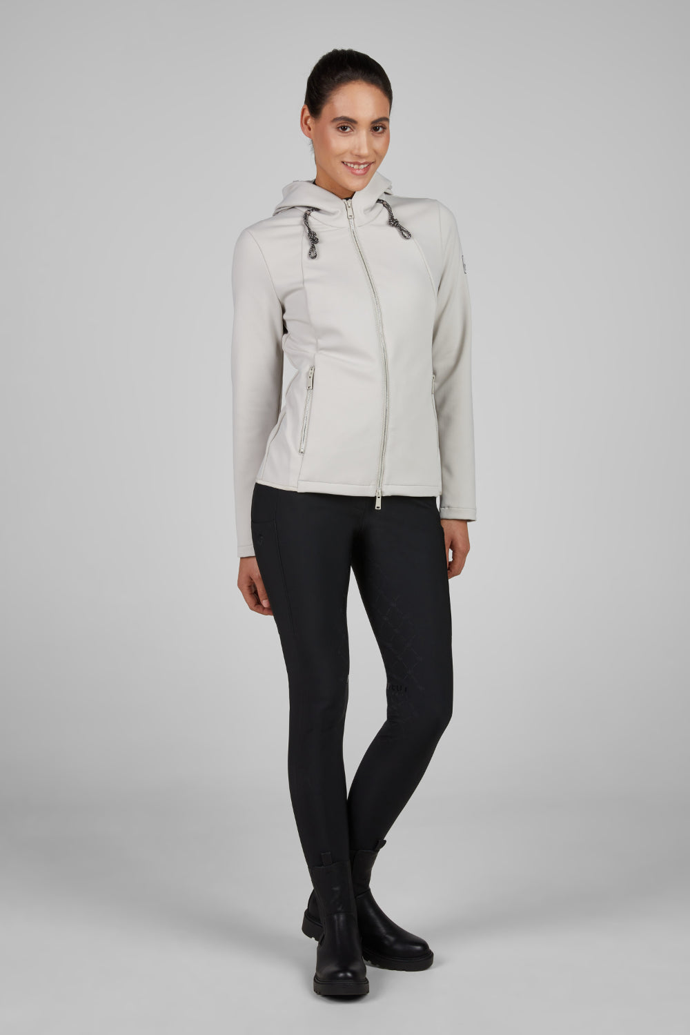 Pikeur Bluza z kapturem Fleece Jacket 8045 Selection A/W 2025 Black - Cavalo