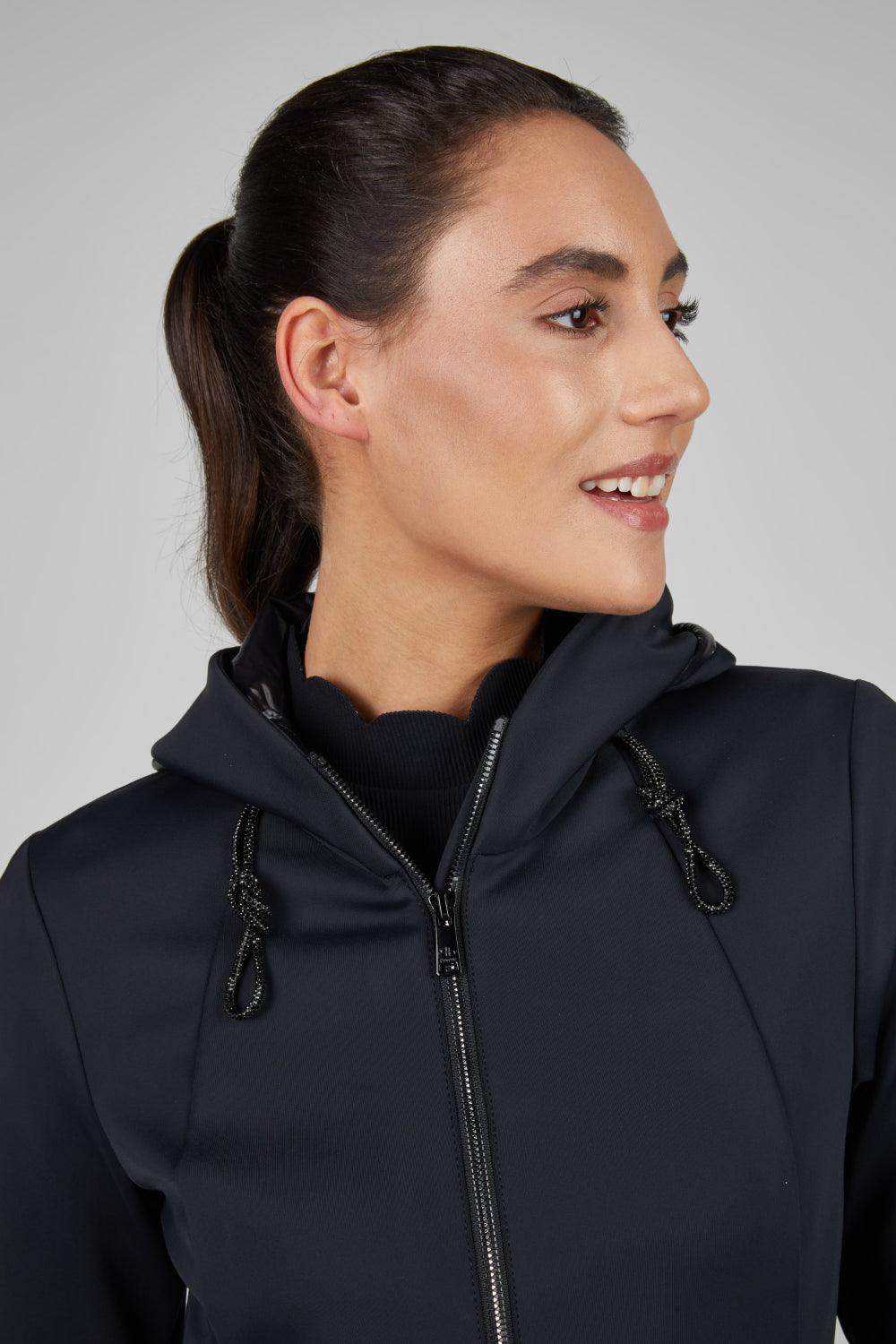 Pikeur Bluza z kapturem Fleece Jacket 8045 Selection A/W 2025 Nightblue - Cavalo