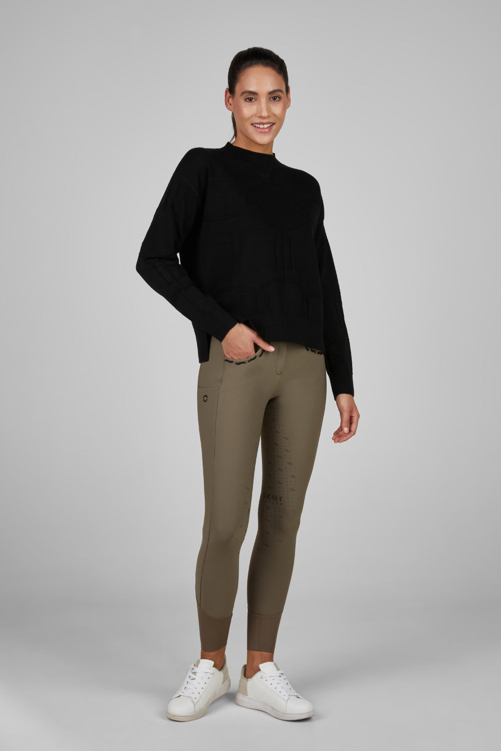 Pikeur Bluza Knitted Pullover 8286 Selection A/W 2025 Black - Cavalo