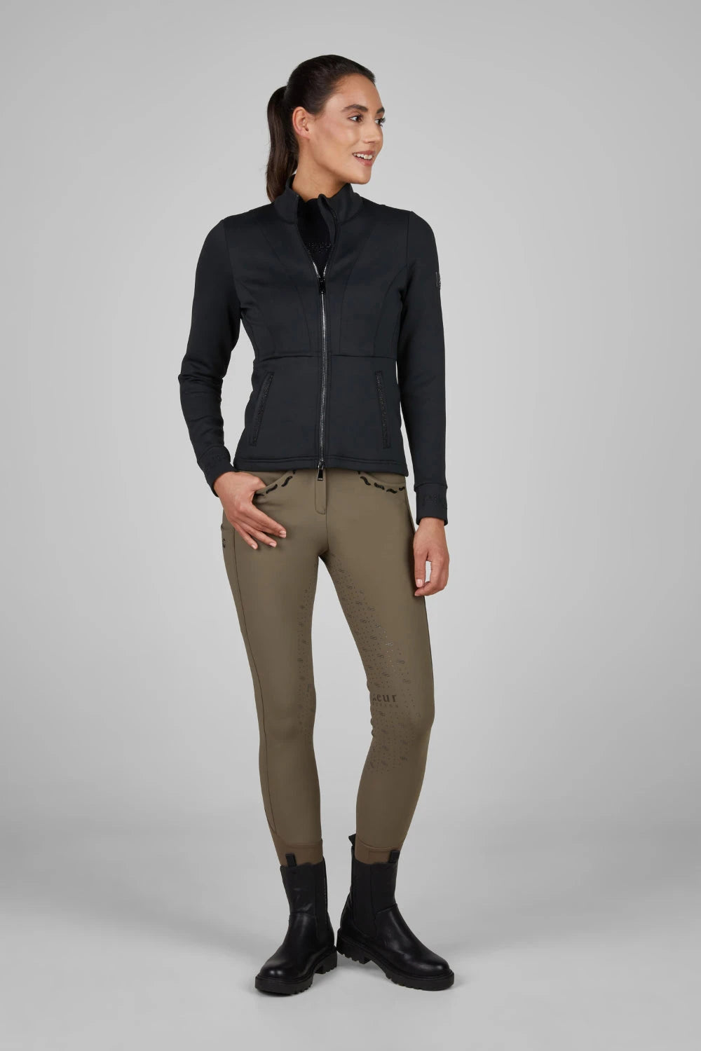 Pikeur bluza damska Jersey Jacket 8280 Selection Black A/W 2025 - Cavalo