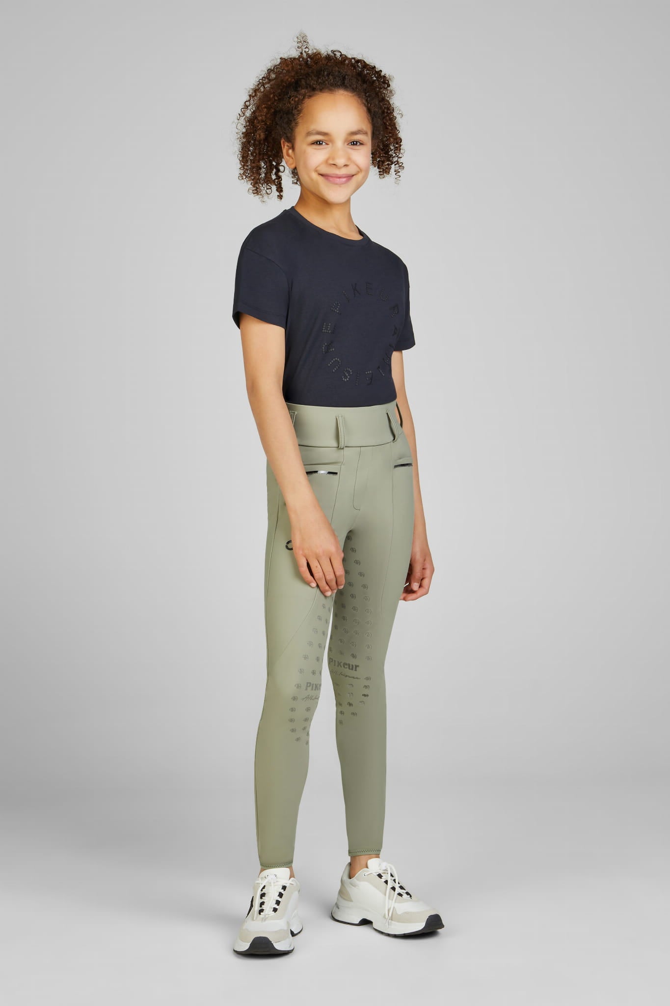 Pikeur Bryczesy dla dziewcząt Lilith Highwaist SD 9105 z pełnym lejem Light Moos S/S 2025 - Cavalo