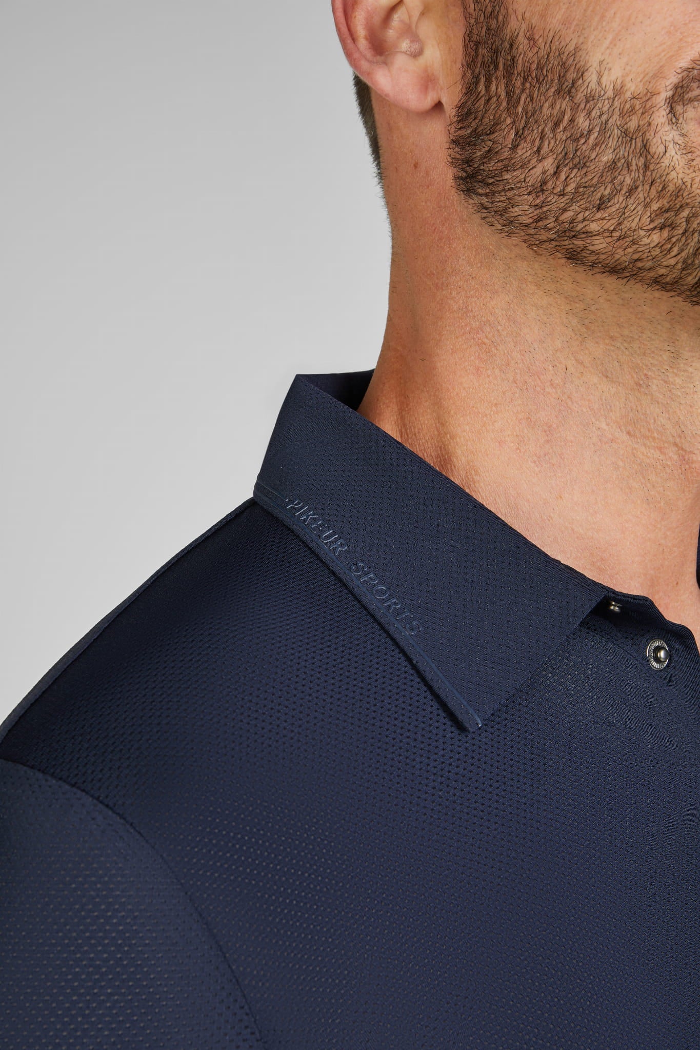 Pikeur Koszulka męska Polo funkcyjna 7249 Navy Sports S/S 2025 - Cavalo