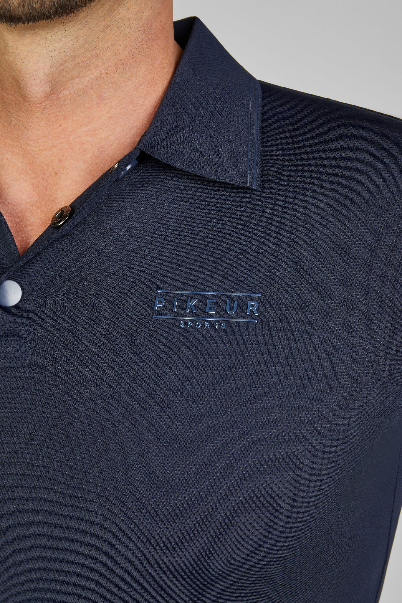 Pikeur Koszulka męska Polo funkcyjna 7249 Navy Sports S/S 2025 - Cavalo