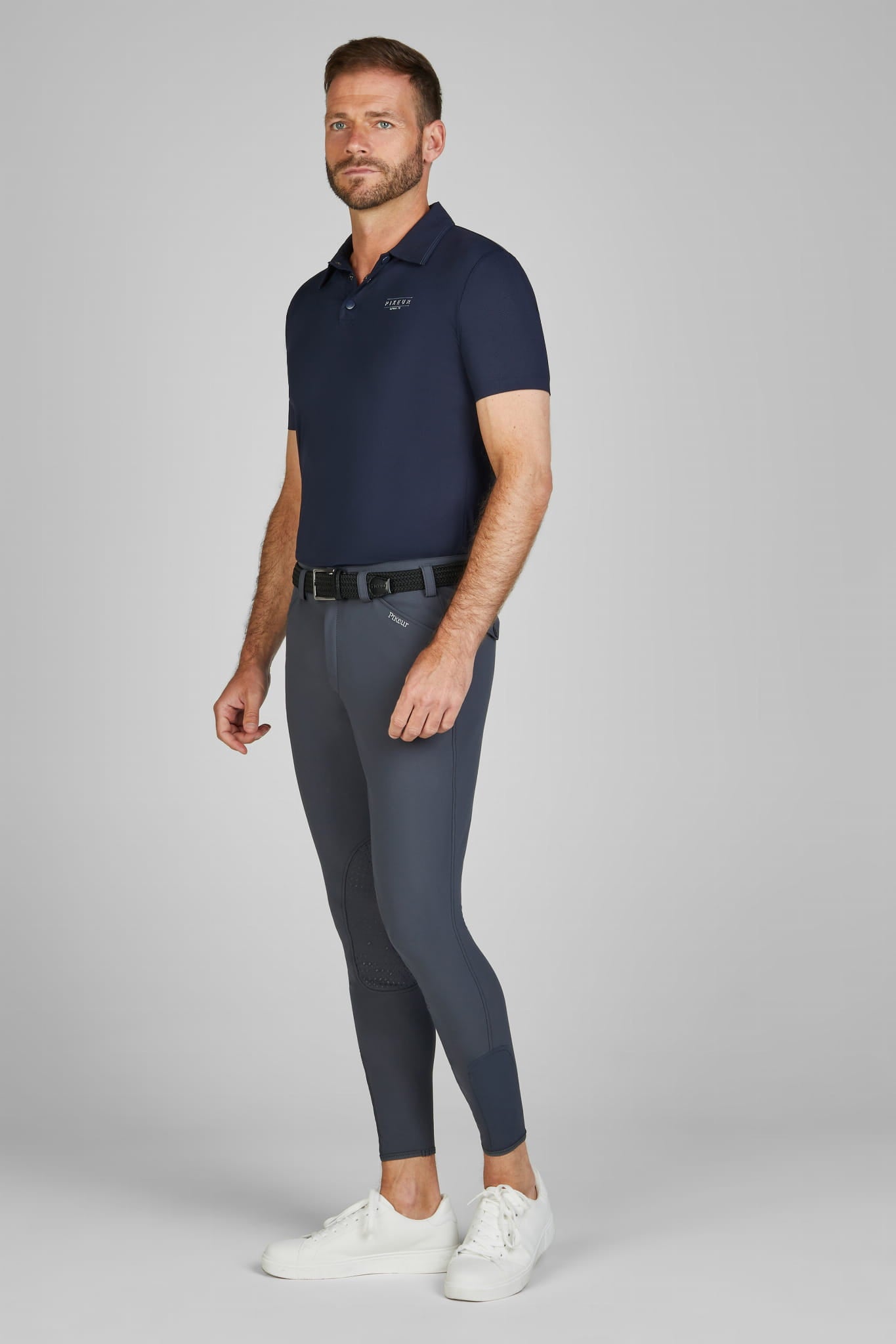 Pikeur Koszulka męska Polo funkcyjna 7249 Navy Sports S/S 2025 - Cavalo