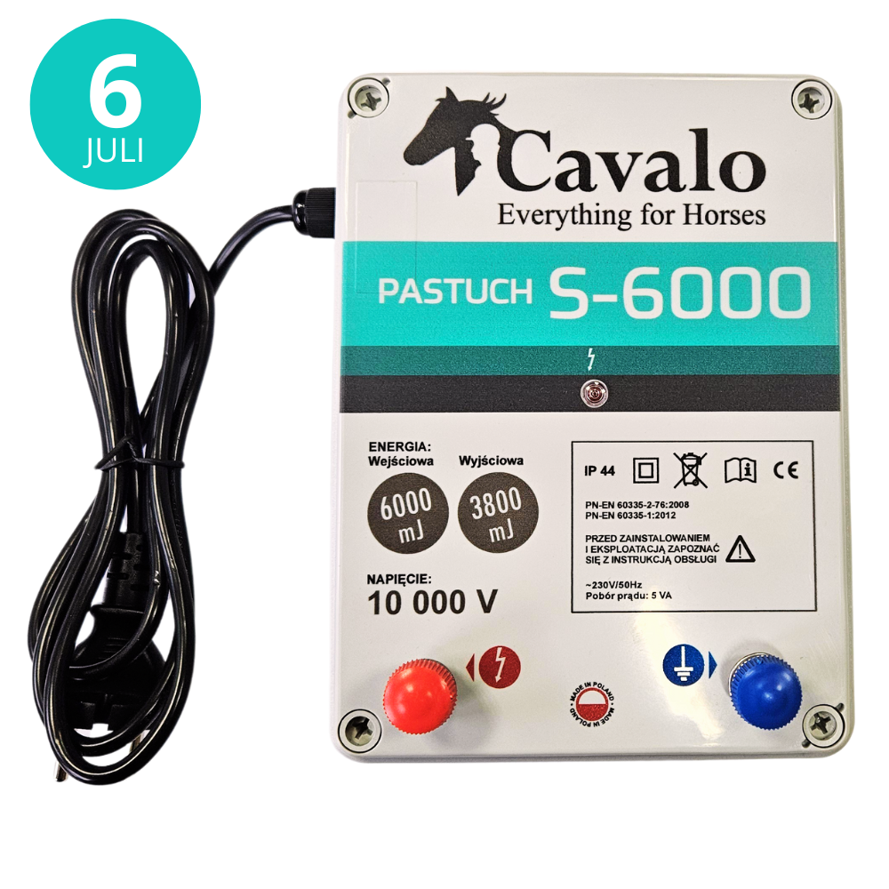 Pastuch Elektryczny Elektryzator sieciowy Pomelac Cavalo S-6000 6J - Cavalo