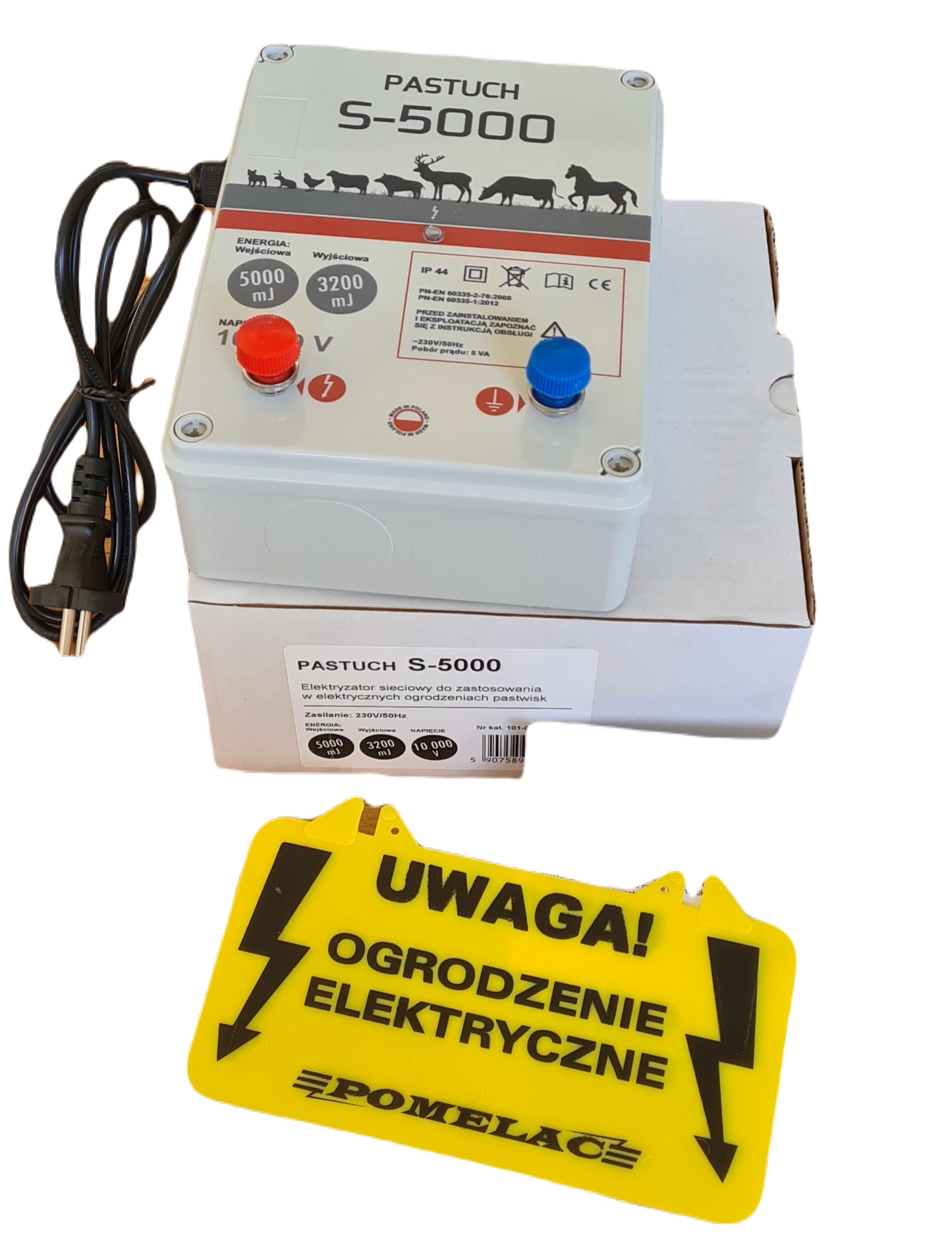 Pastuch Elektryczny Elektryzator sieciowy Pomelac S-5000 5J - Cavalo