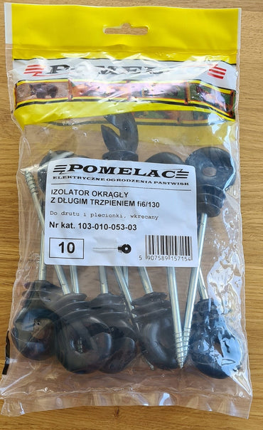 PASTUCH IZOLATOR Pomelac DO DREWNA FI6/13cm 10 szt - Cavalo