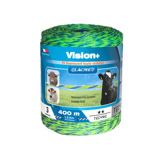 Plecionka Fluo Vision Lacme zielono-niebieska 400m - Cavalo