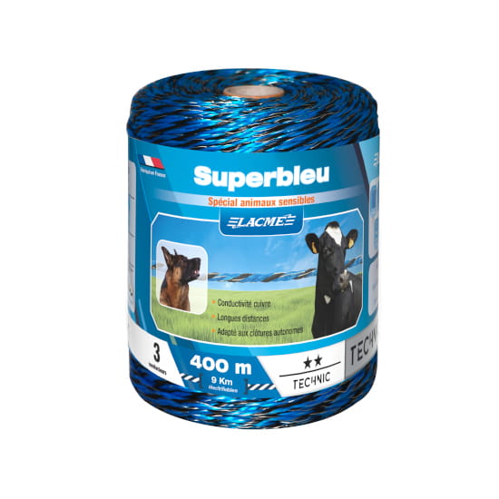 Plecionka linka Superbleu Lacme niebiesko-czarna 400m - Cavalo