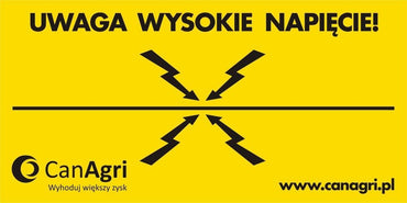 Tabliczka ostrzegawcza do ogrodzeń elektrycznych 10 x 20 cm - Cavalo