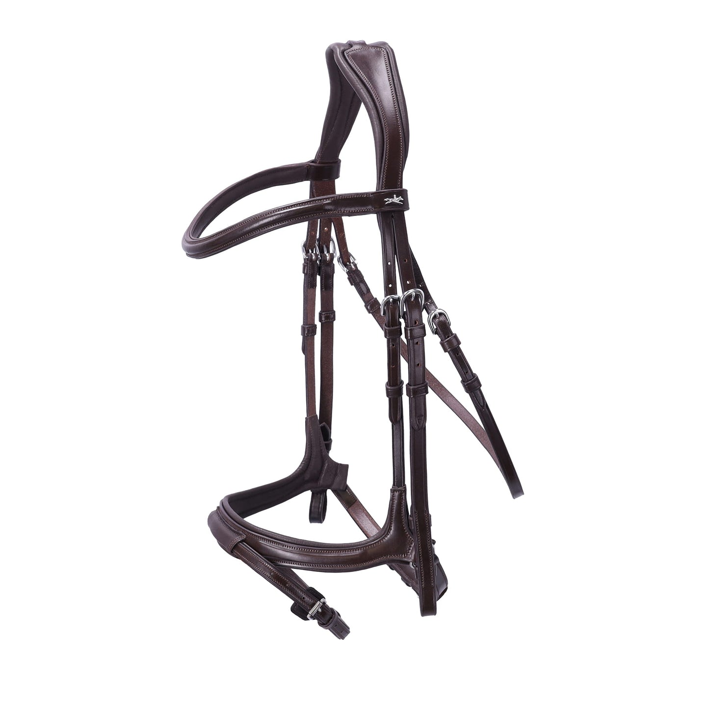Ogłowie anatomiczne Schockemohle "Ancona Select " Espresso/Silver - Cavalo