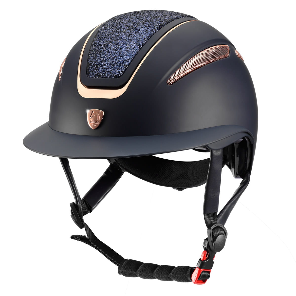 Kask jeździecki Tattini Ariete Pink Gold - Cavalo