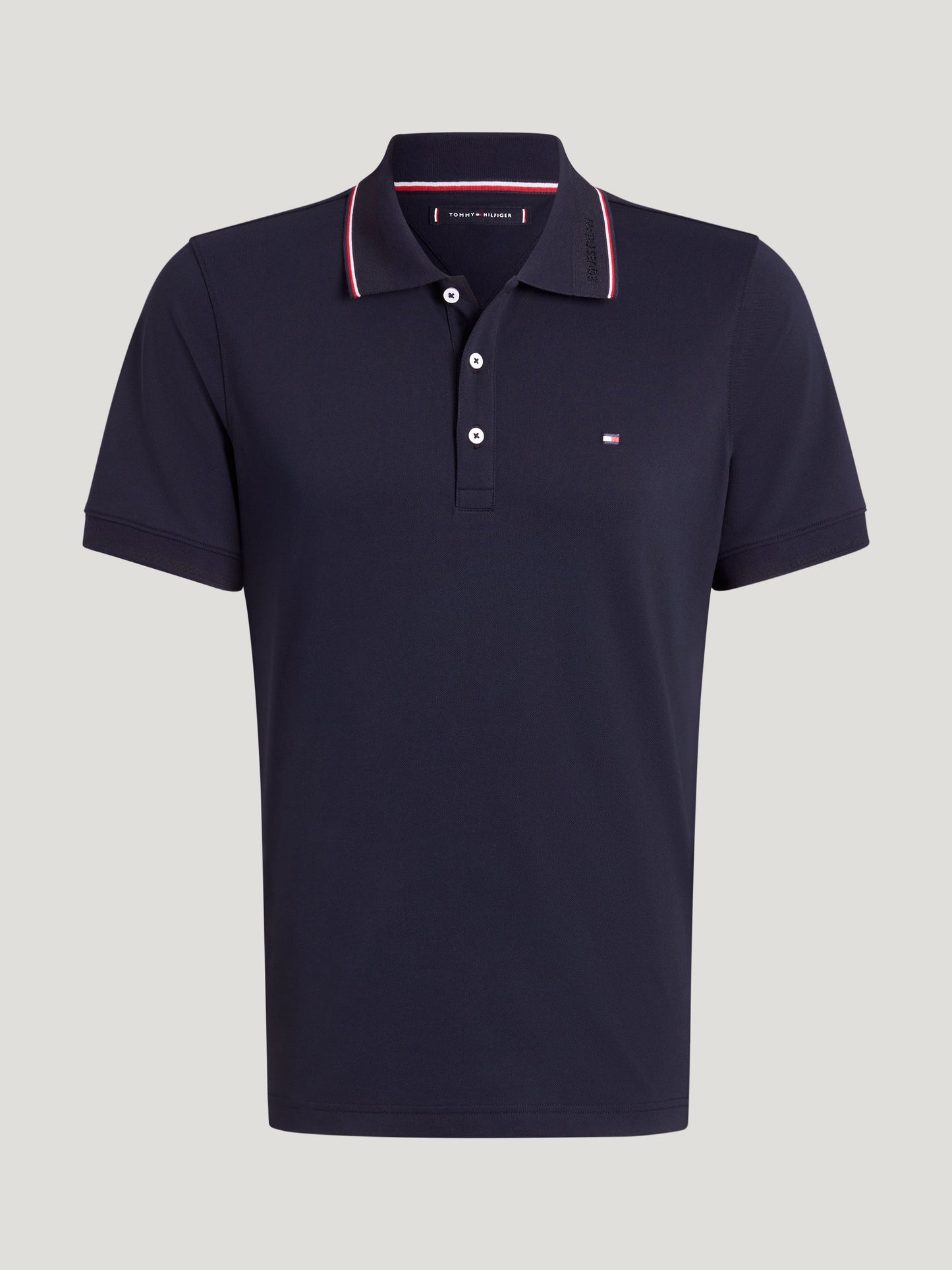 Koszulka polo Tommy Hilfiger Harrison Pique z krótkim rękawem DESERT SKY - Cavalo