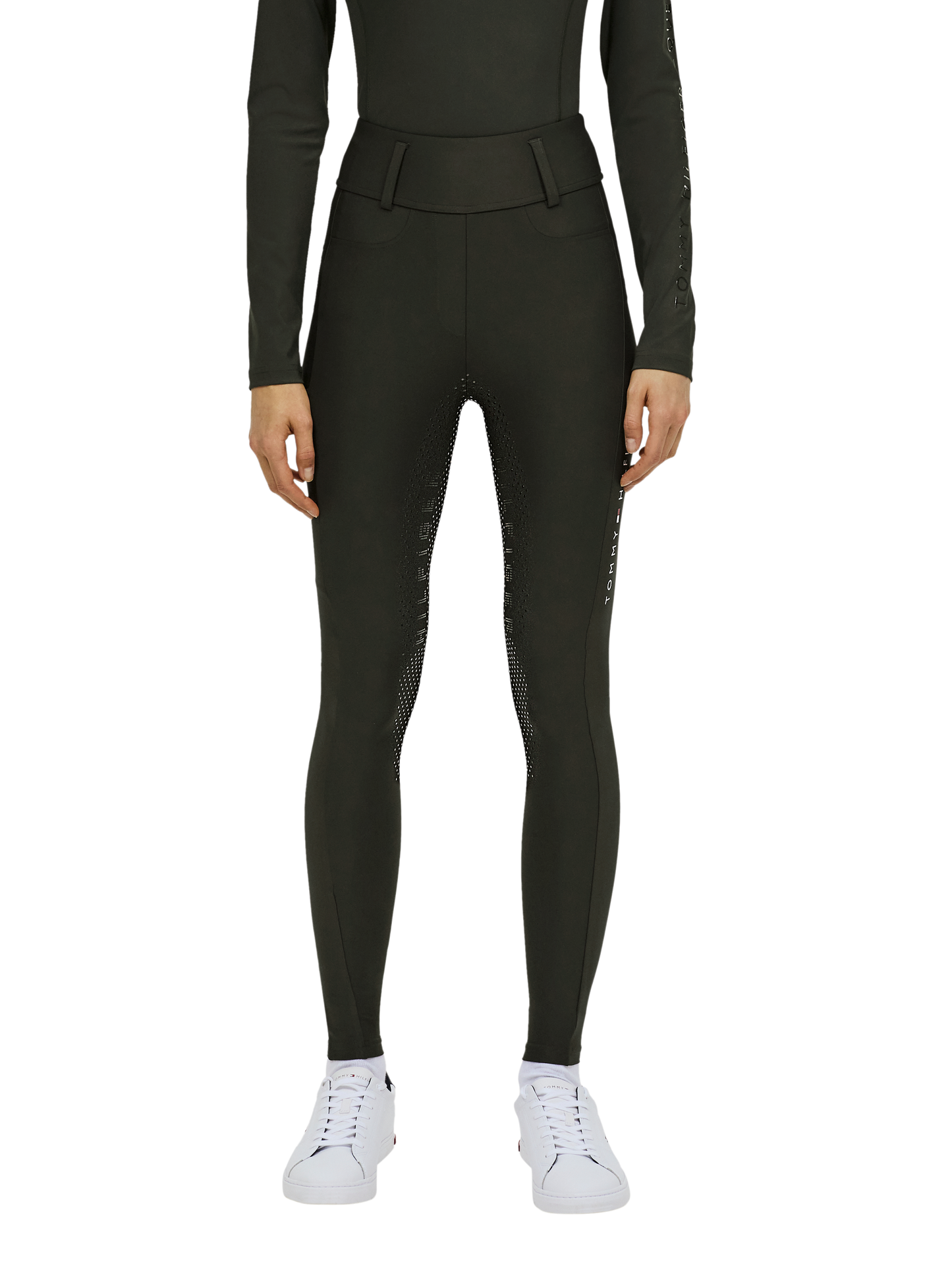 Legginsy całoroczne Tommy Hilfiger Equestrian Highland pełny lej - Cavalo
