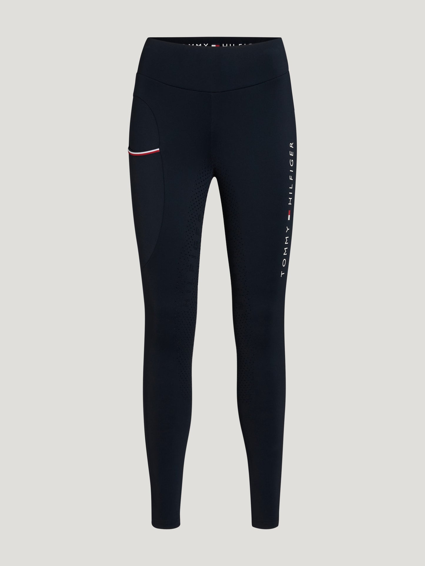 Legginsy Tommy Hilfiger Equestrian Elmira Desert Sky całoroczne pełny lej - Cavalo