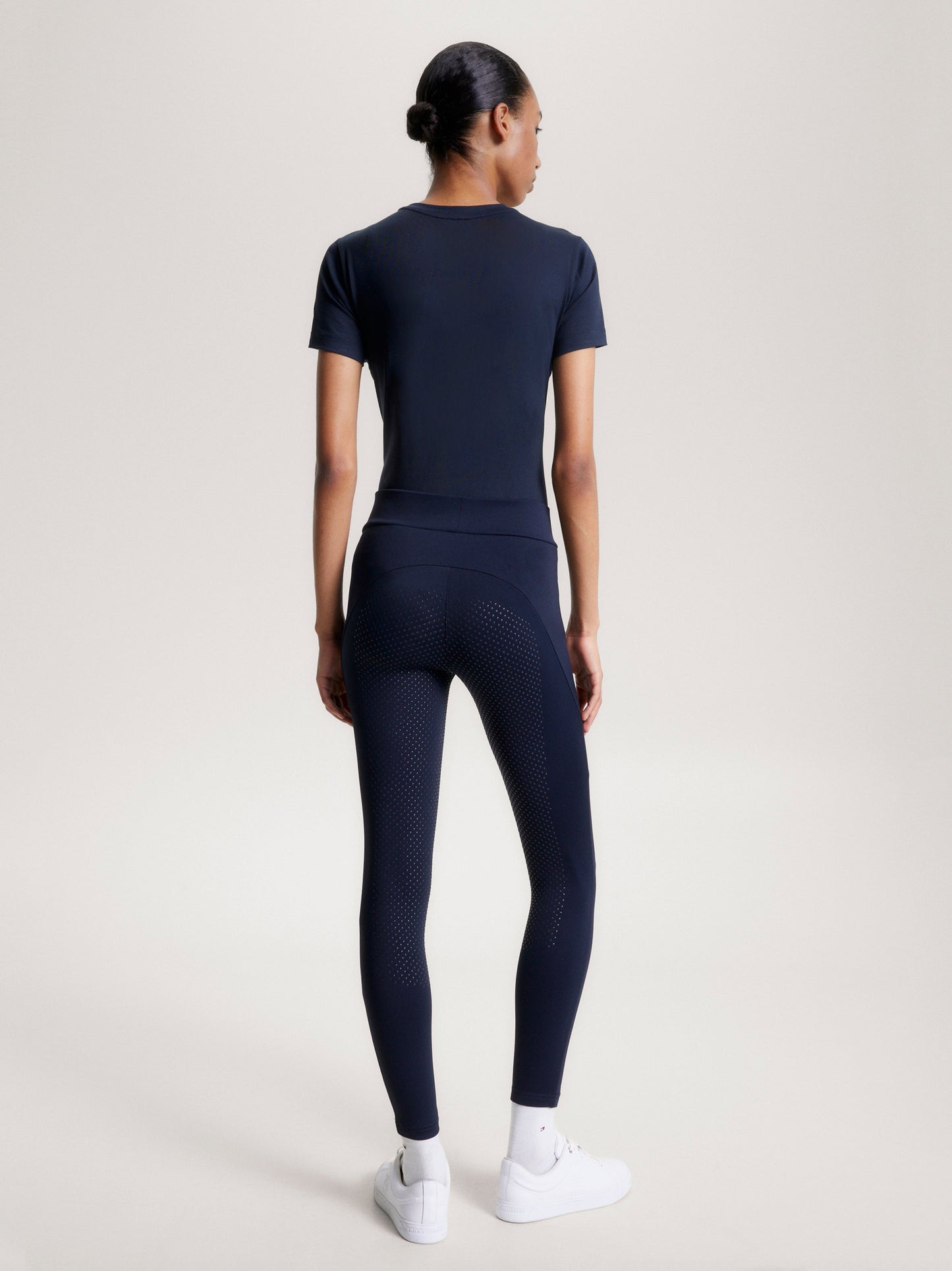 Legginsy Tommy Hilfiger Equestrian Elmira Desert Sky całoroczne pełny lej - Cavalo