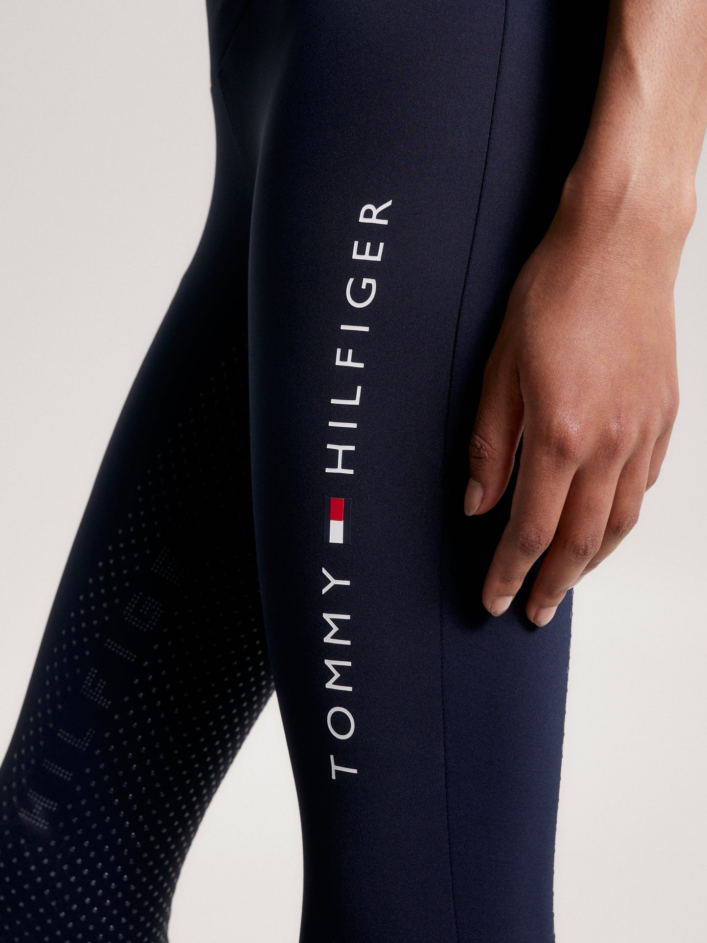 Legginsy Tommy Hilfiger Equestrian Elmira Desert Sky całoroczne pełny lej - Cavalo