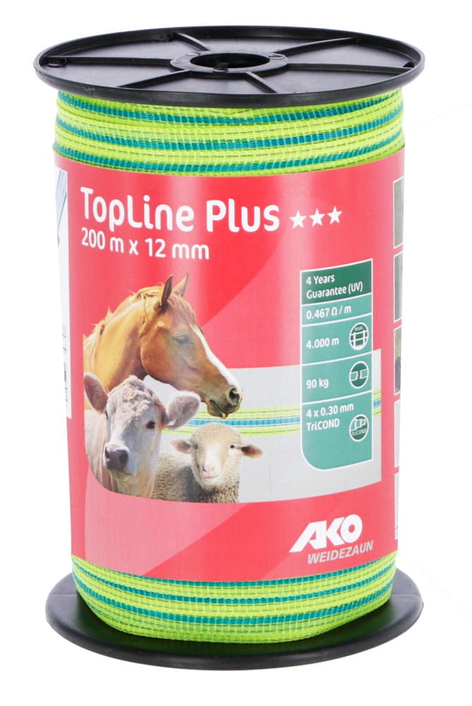 Taśma  taśma dla koni Ako TopLine  Plus 12mm/200 m