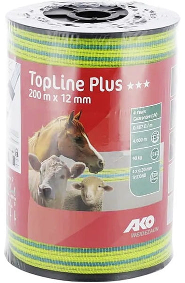 Taśma  taśma dla koni Ako TopLine  Plus 12mm/200 m