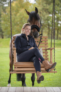 Bryczesy Janne x PinkRibbon, damskie, granatowy, roz. 38, Covalliero
