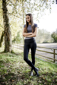Legginsy jeździeckie Equona, damskie, czarny, roz. 40/42, Covalliero