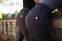 Bryczesy HighWaist, damskie, granatowy, roz. 44, Covalliero