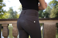 Bryczesy HighWaist, damskie, ciemnoszary, roz. 36, Covalliero
