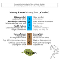 Popręg Memory Foam Comfort z gumką Kavalkade