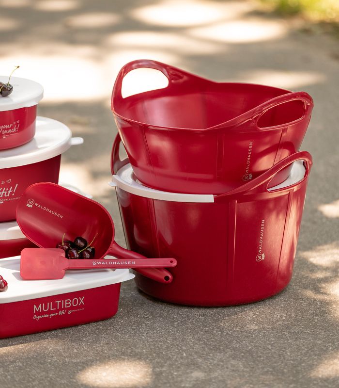Łyżka do meszu dla konia cherry red Waldhausen – zdjęcie 3