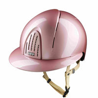 KEP Italia Kask Smart Nova Metal Polish Polo Visor Pink Cream Strap