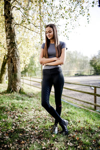 Legginsy jeździeckie Equona, damskie, czarny, roz. 40/42, Covalliero