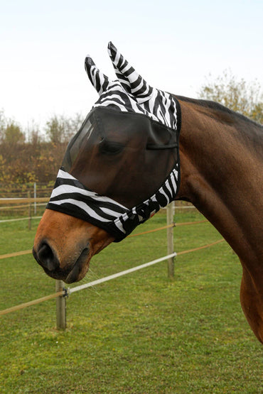 Maska przeciwowadowa dla konia z uszami Zebra Covalliero