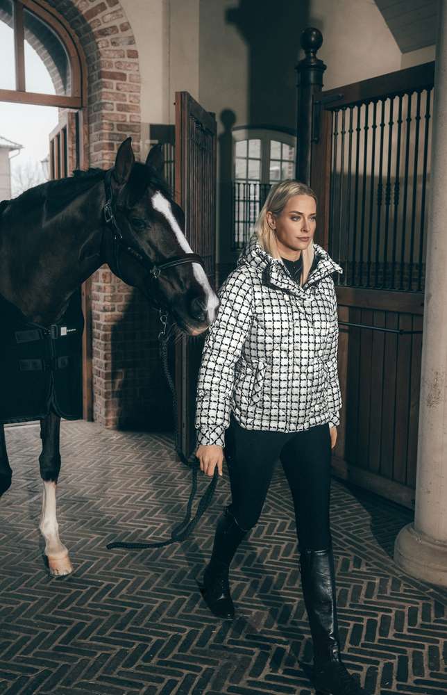 Pikeur A/W 26 Kurtka ocieplana damska softcream krata