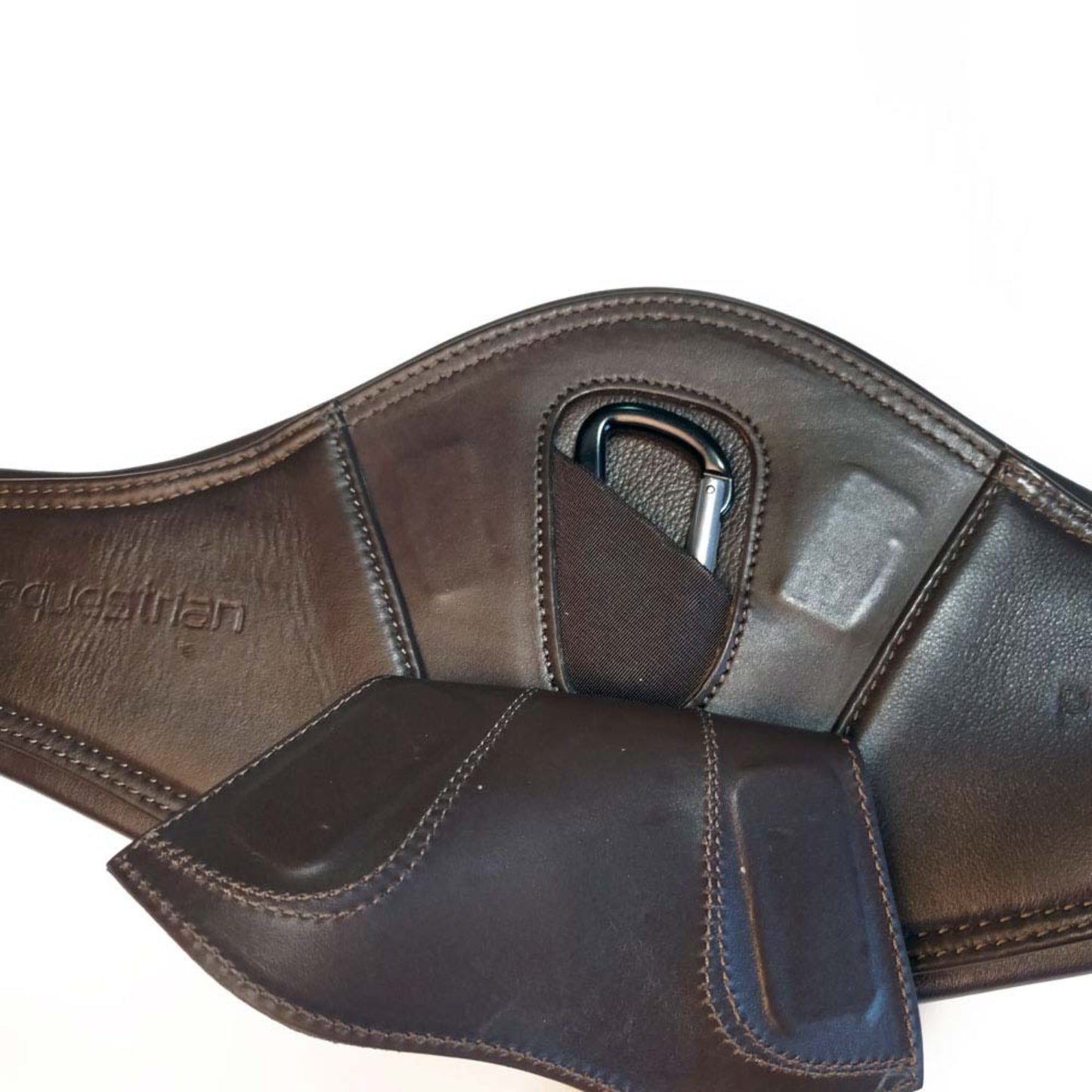 Popręg skórzany Eskadron Leather Girth Long Core Black 120 cm