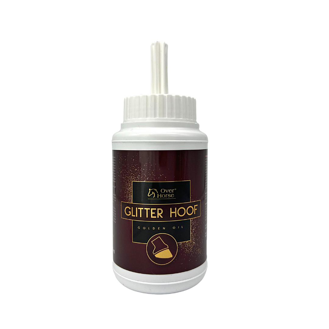 Over Horse Olej do kopyt z brokatem dla koni GLITTER HOOF GOLDEN OIL 550 ML