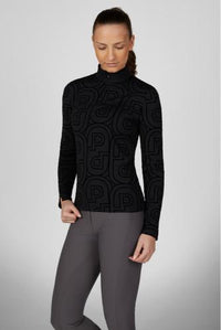 Pikeur A/W 26 Bluzka zip z nadrukiem damska black