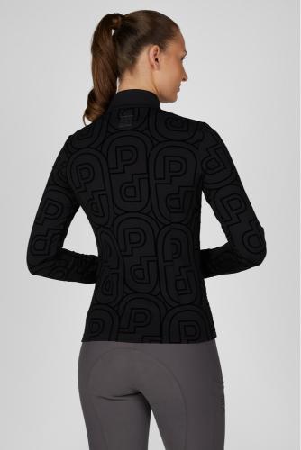 Pikeur A/W 26 Bluzka zip z nadrukiem damska black