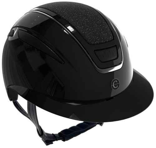 Kask jeździecki Elite Polo, czarny lakierowany, Covalliero
