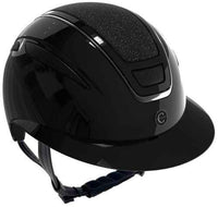 Kask jeździecki Elite Polo, czarny lakierowany, Covalliero
