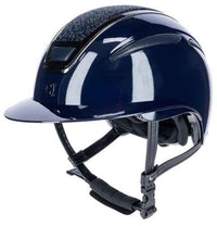 Kask jeździecki Elite Polo, granatowy lakierowany, Covalliero