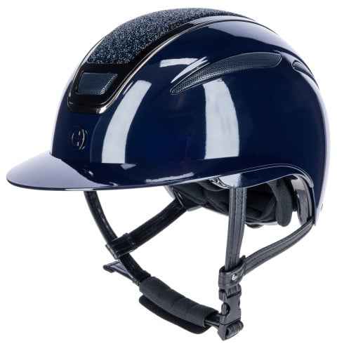 Kask jeździecki Elite Polo, granatowy lakierowany, Covalliero