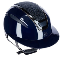 Kask jeździecki Elite Polo, granatowy lakierowany, Covalliero