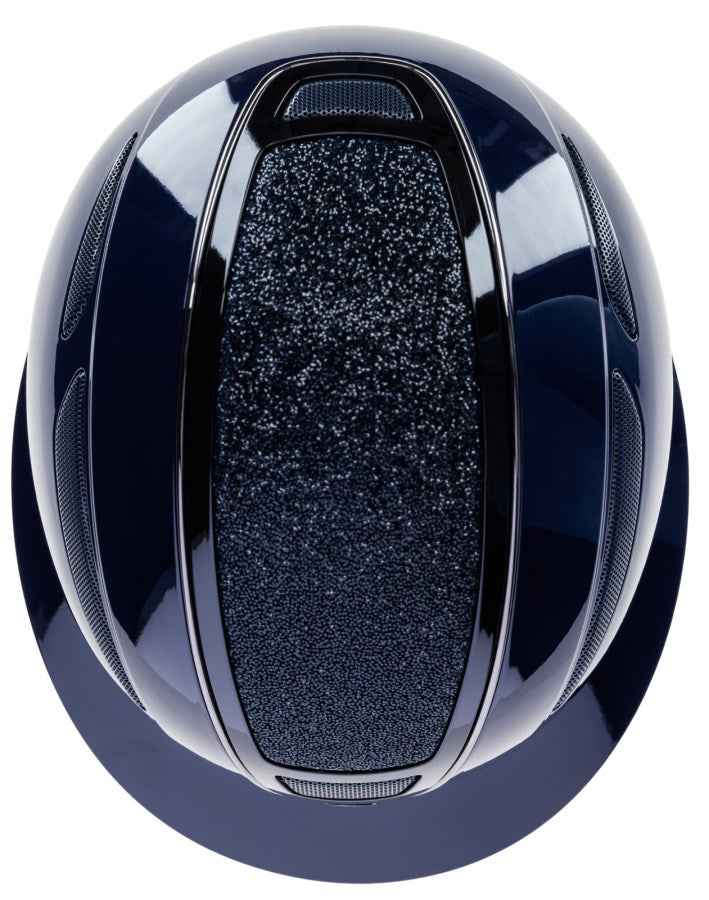 Kask jeździecki Elite Polo, granatowy lakierowany, Covalliero