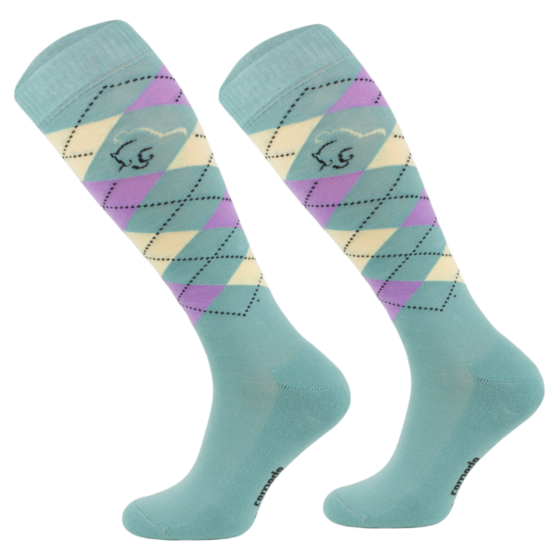 Comodo podkolanówki jeździeckie Karo Multicolor