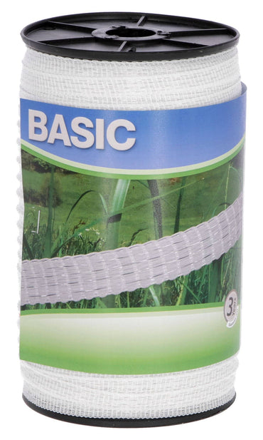 Taśma ogrodzeniowa BASIC 200m x 10mm biała Kerbl